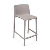 Fluit Stool, 660mm Seat Height. Finish: Grey ECO Polypropylene