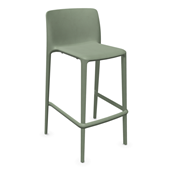 Fluit Stool, 750mm Seat Height. Finish: Green ECO Polypropylene