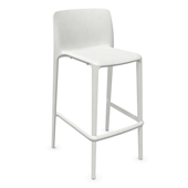 Fluit Stool, 750mm Seat Height. Finish: White ECO Polypropylene
