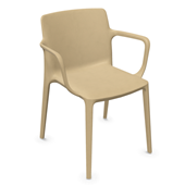 Fluit Chair With Arms by Actiu - Sand Beige