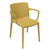 Fluit Chair With Arms by Actiu - Mustard