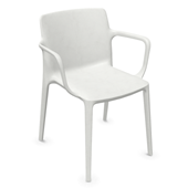 Fluit Chair With Arms by Actiu - White
