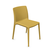 Fluit Chair With No Arms by Actiu - Mustard