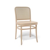 811 Chair by Ton, Frame and Seat Finish: Natural Beech, Back Finish: Natural Cane. Supplied KD