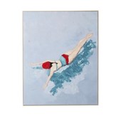 Swimmer Nat Frame Oil Painting