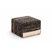 Reversible Pouf by GAN Rugs. Black. 61cm x 61cm x 37cm
