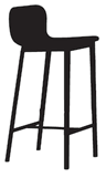 Puddle Counter Stool by Sketch - Black