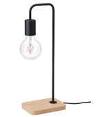 Table Lamp Black and Bamboo